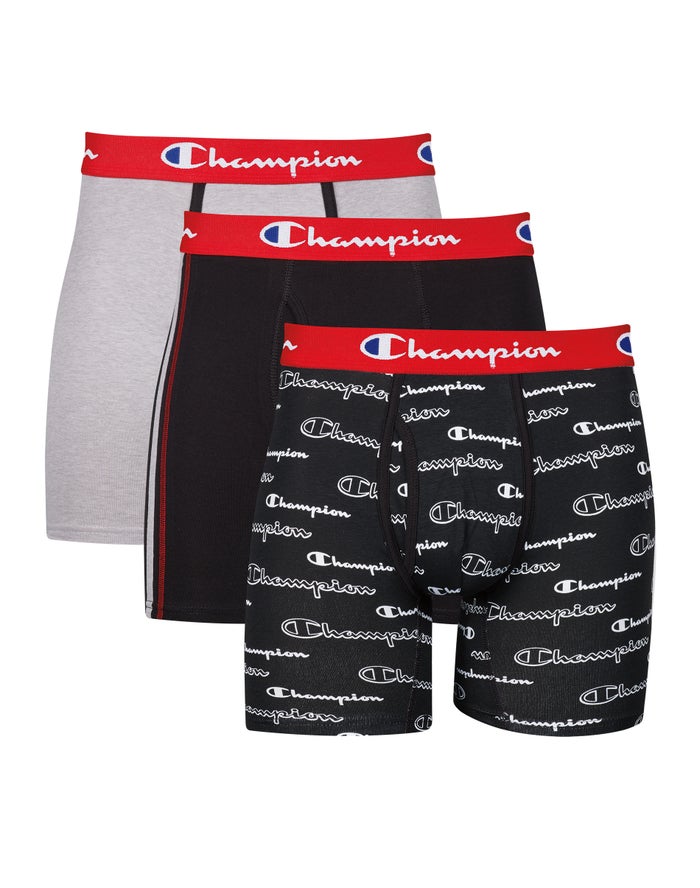 Calzoncillos Champion Hombre - Everyday Comfort 3-Pairs ( Negras/Gris ) 9462710-AK